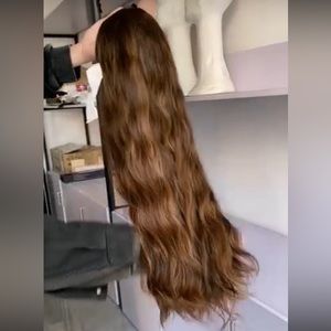 Gorgeous wavy brown lace top